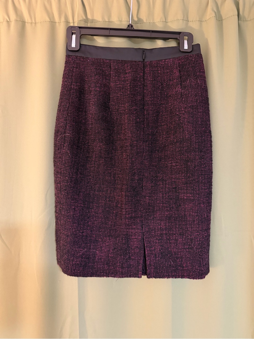 Akris Punto Purple Tweed Pencil Skirt - Picture 4 of 6